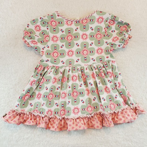 Matilda Jane Green and Pink Floral Kids Blouse - Picture 6 of 7